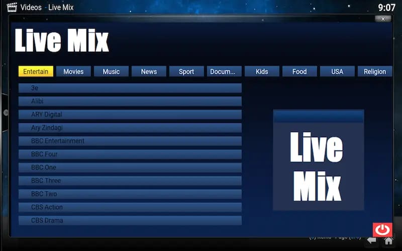 Live Mix Kodi