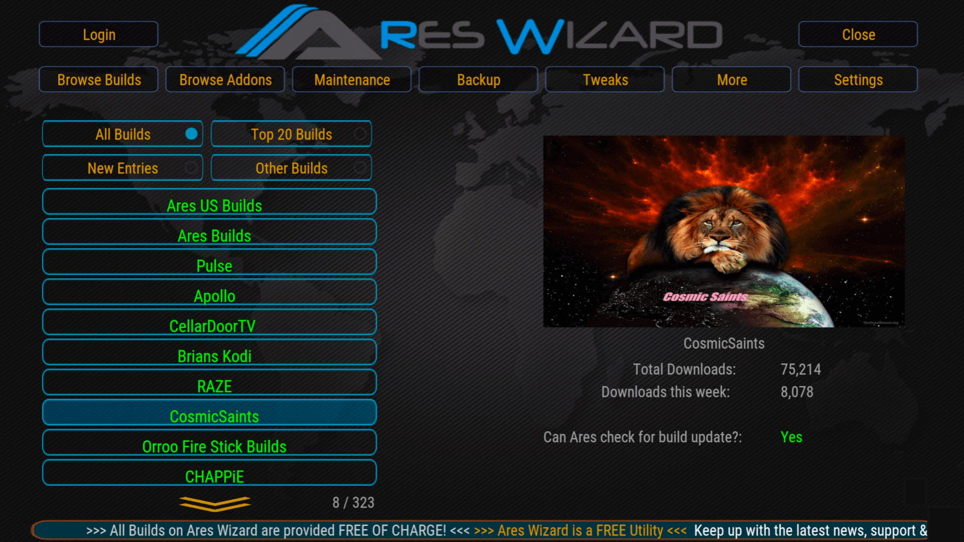 Kodi 17.6 Krypton Ares Wizard Setup Best Kodi Builds