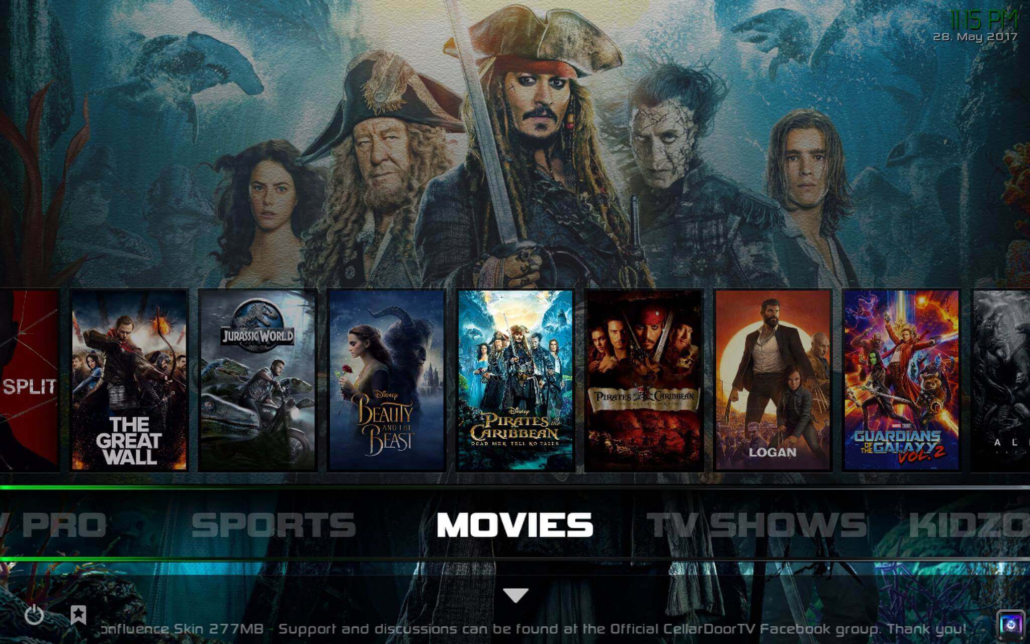CellarDoor TV Build Kodi 17.6 Krypton Best Build