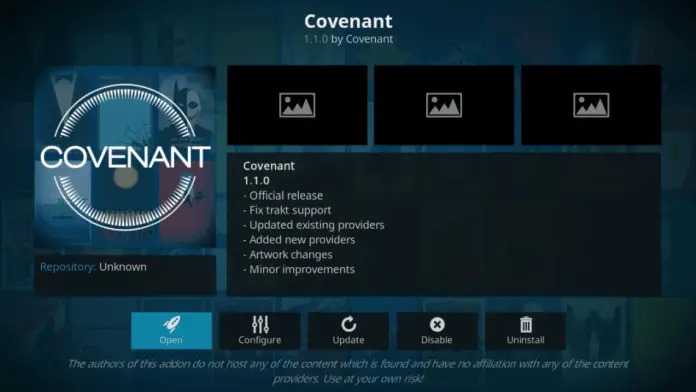 How to Install Covenant Addon on Kodi 17.6 Krypton