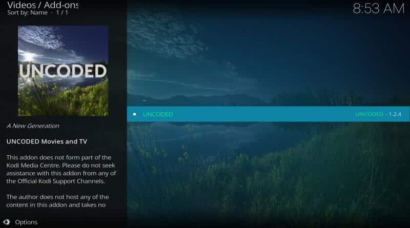 How to Install Uncoded Addon on Kodi 17.6 Krypton